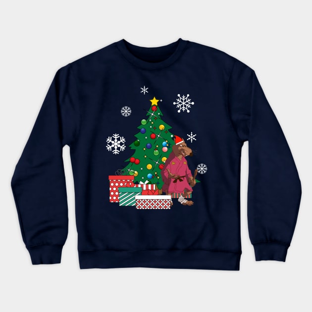 Splinter TMNT Around The Christmas Tree Crewneck Sweatshirt by Nova5